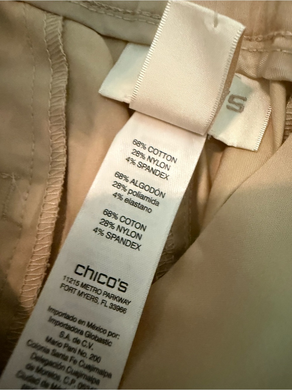 NWT Chico's | Tan Luxe Twill Utility Crop Pants | Size 3 - Picture 4 of 10